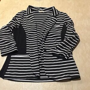 Le Lis Black and White Striped Top
